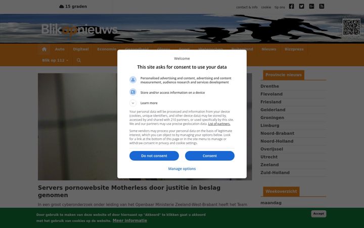 Ekrano kopija blikopnieuws.nl