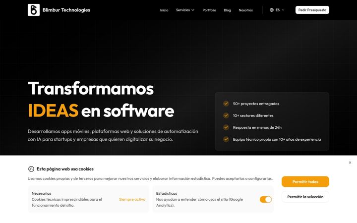Screenshot of blimburtechnologies.com