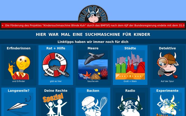 Screenshot of blinde-kuh.de