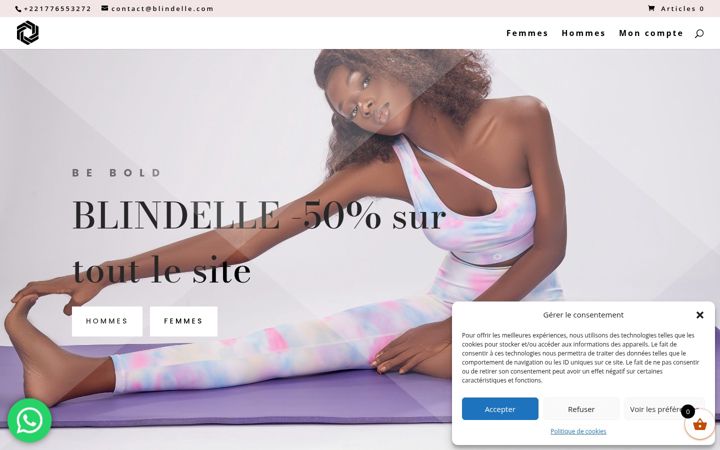 Screenshot of blindelle.com