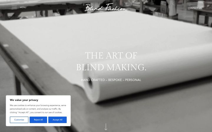 Screenshot of blindfashion.co.uk