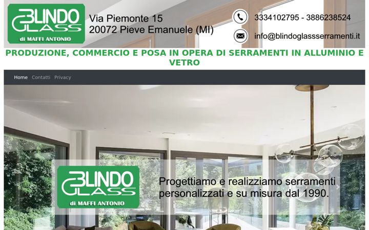 Screenshot of blindoglassserramenti.it