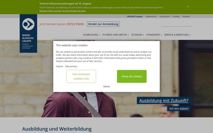 Screenshot of blindow.de