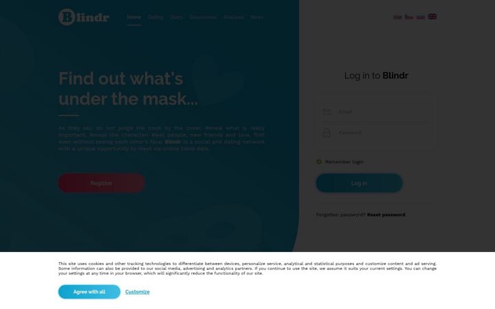Screenshot of blindr.eu