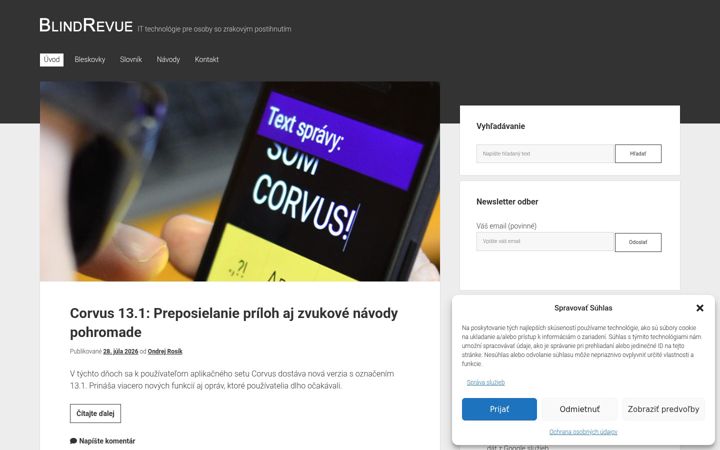 Képernyőkép: blindrevue.sk