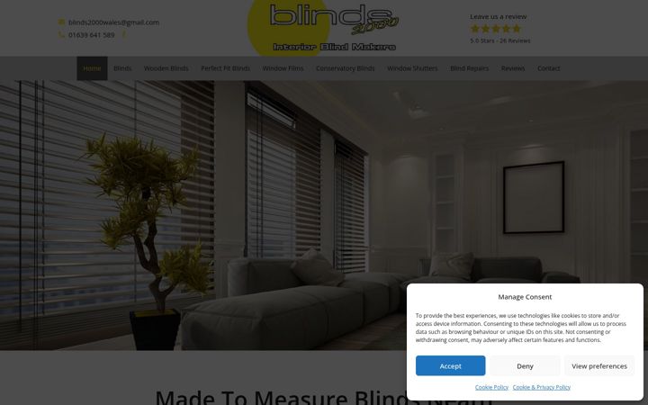 Screenshot of blinds2000.co.uk