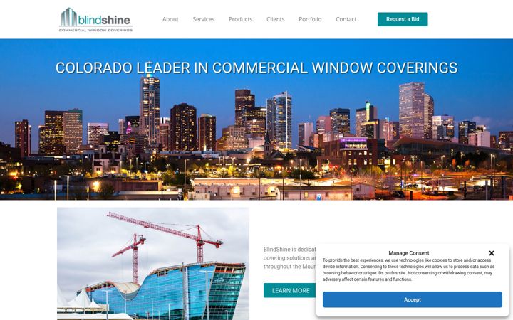 Screenshot ta' blindshine.com