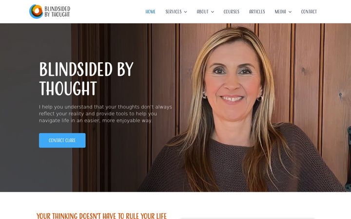 Screenshot of blindsidedbythought.com