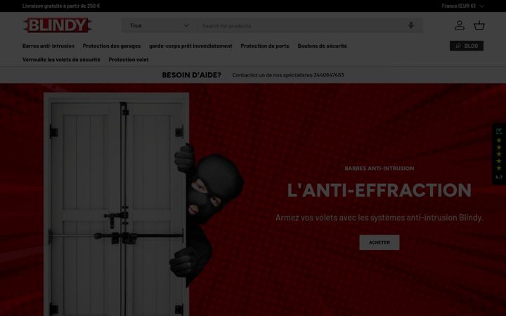 Screenshot ta' blindystore.fr