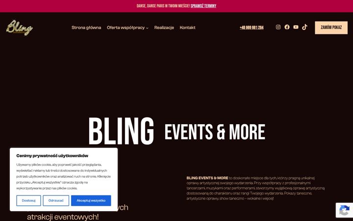 Screenshot ta' blingevents.pl