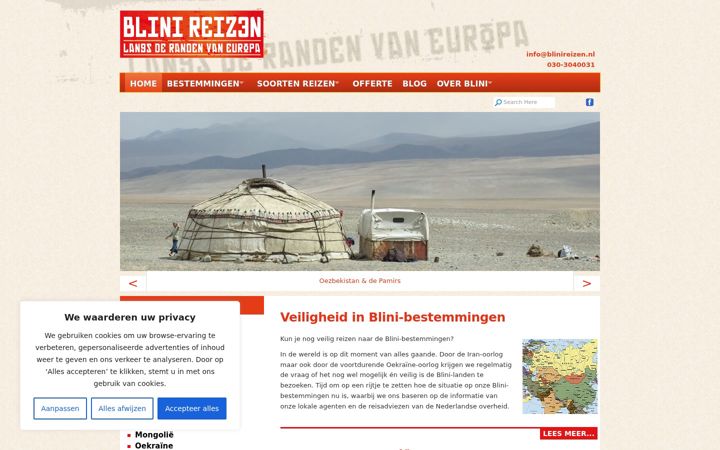 Ekraanipilt saidist blinireizen.nl