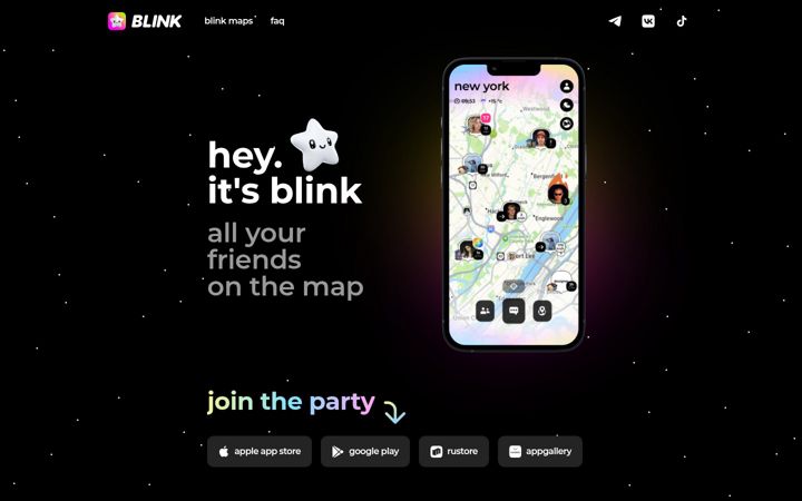 Skjámynd af blink-maps.com