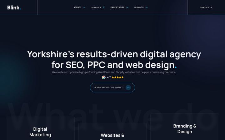 Screenshot of blink.agency