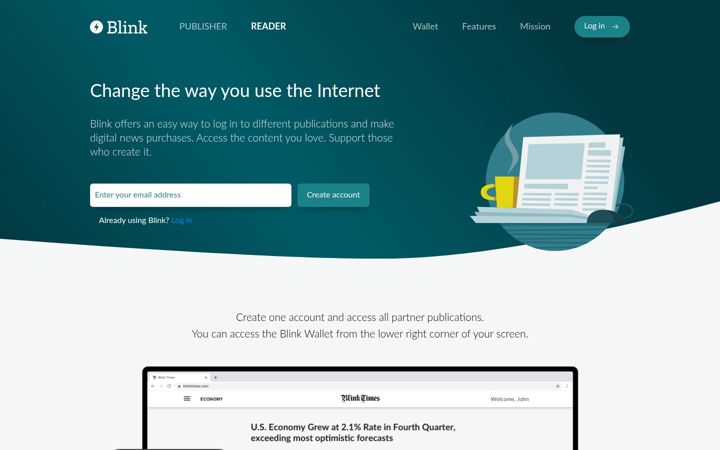 Screenshot of blink.net