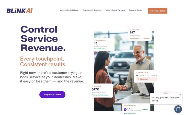 Screenshot of blinkai.com