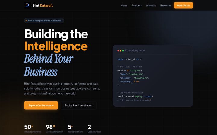Screenshot of blinkdatasoft.com