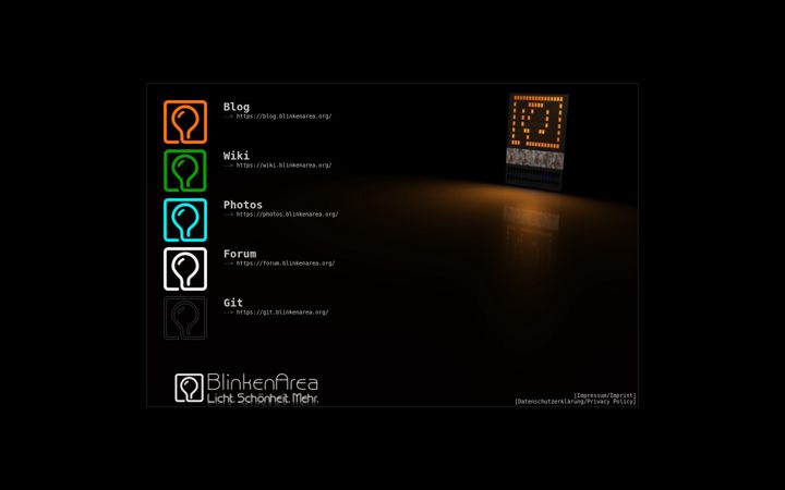 Screenshot of blinkenarea.org