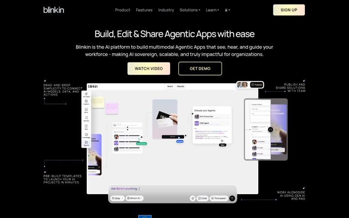 Screenshot di blinkin.io