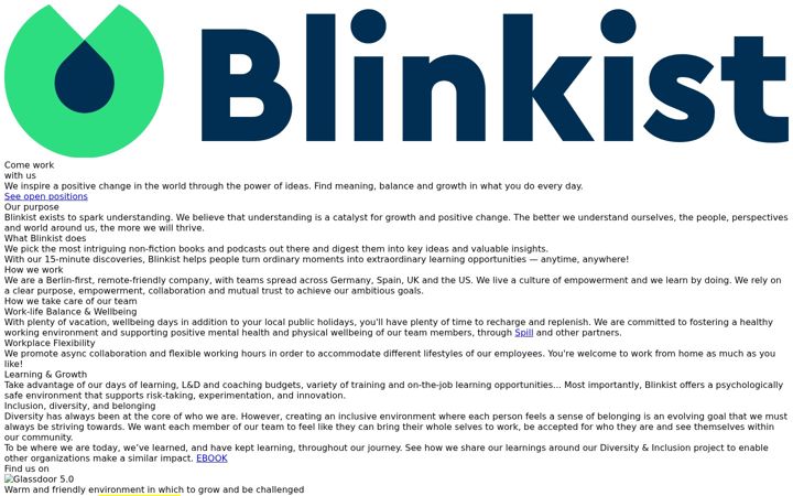 Screenshot di blinkistjobs.com