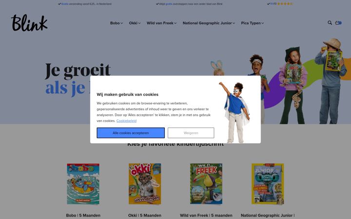 Screenshot of blinkshop.nl