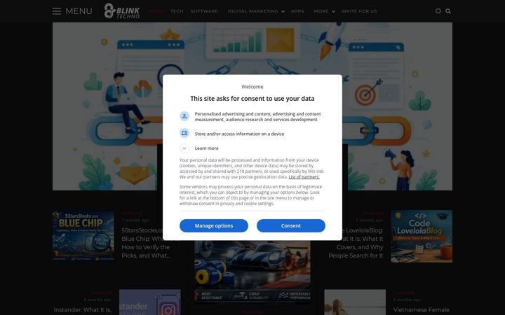 Screenshot of blinktechno.com