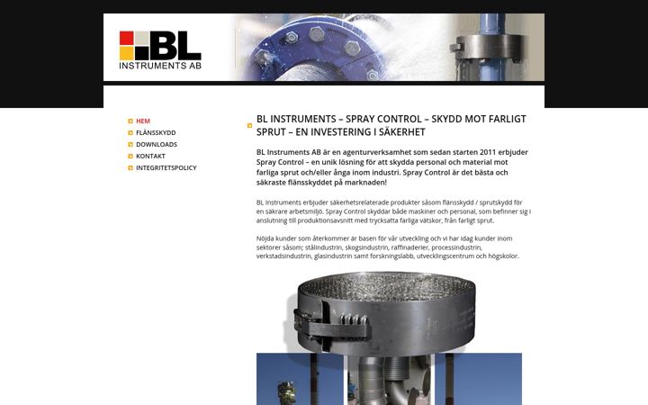 Screenshot of blinstruments.se
