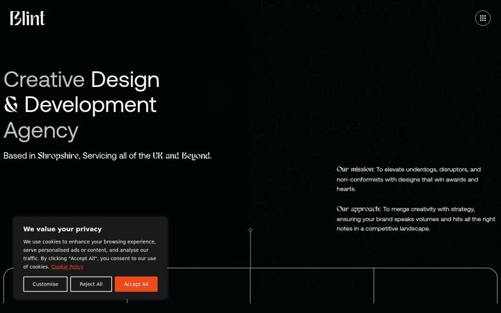 Screenshot of blint.co.uk