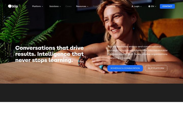 Screenshot di blip.ai