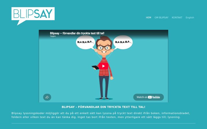Screenshot of blipsay.se