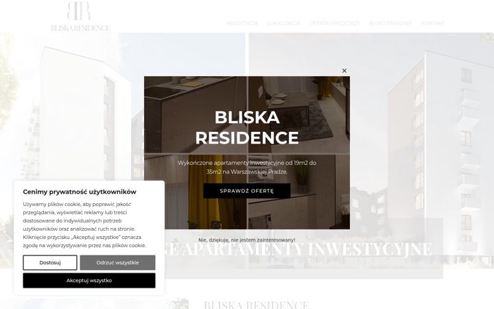 Skærmbillede af bliskaresidence.pl