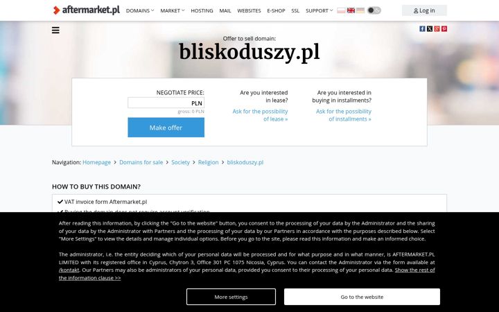 Screenshot von bliskoduszy.pl