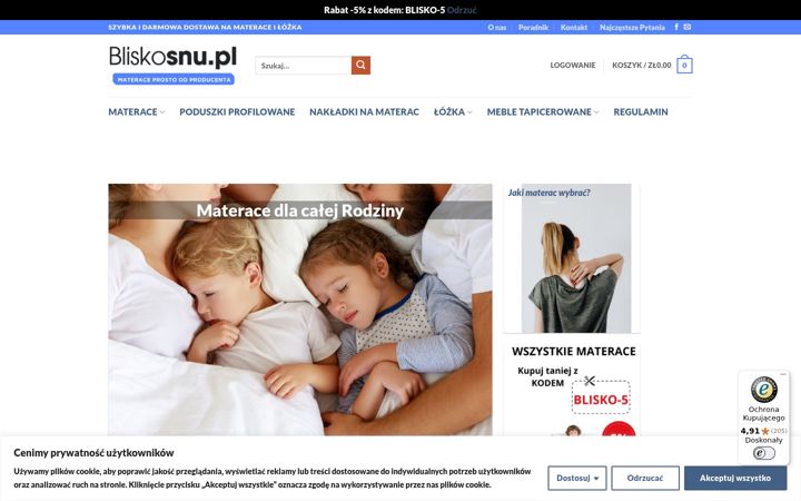 Screenshot of bliskosnu.pl
