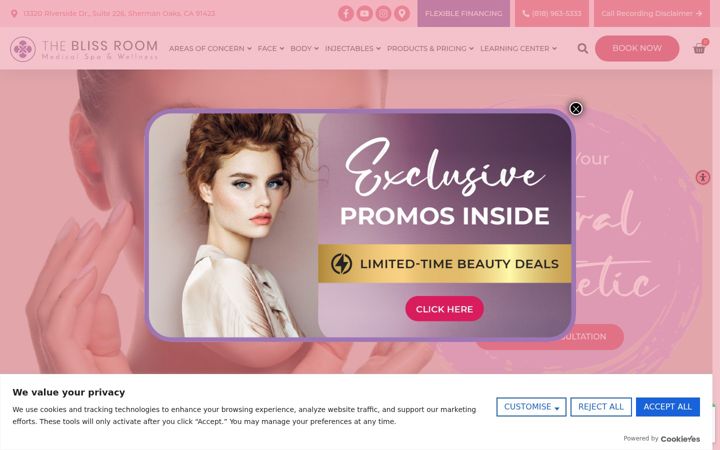 Screenshot of blissaesthetics.la