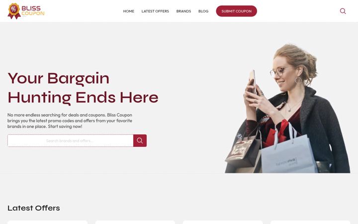 Screenshot του blisscoupon.com