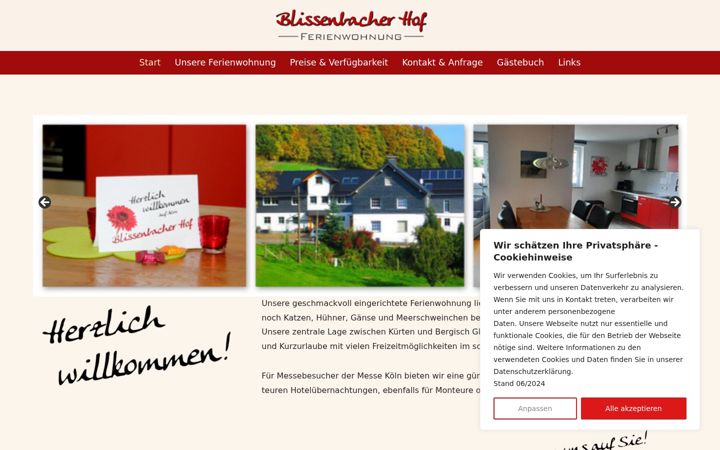 Screenshot του blissenbacher-hof.de