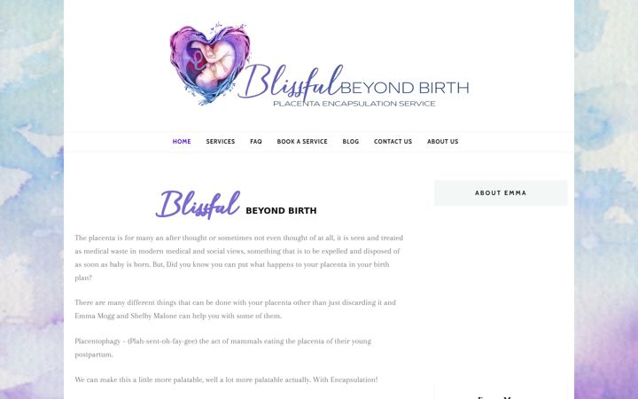 Screenshot of blissfulbeyondbirth.com.au