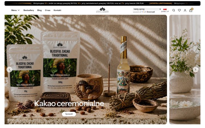 Képernyőkép: blissfulceremony.com