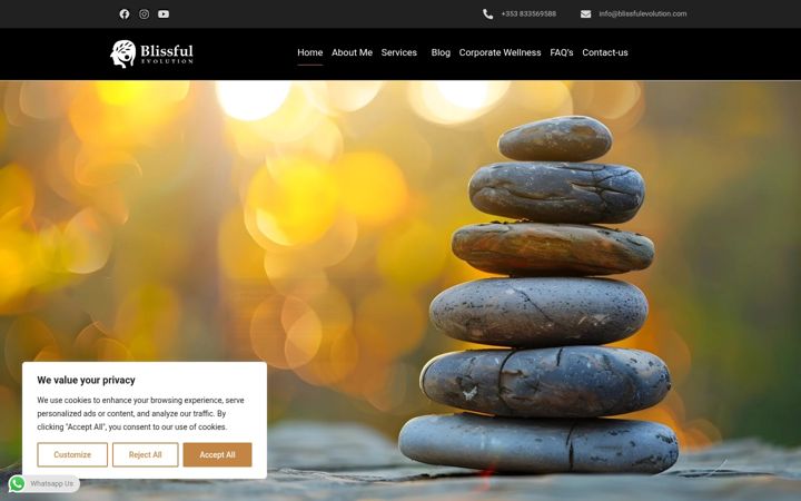 Screenshot of blissfulevolution.com