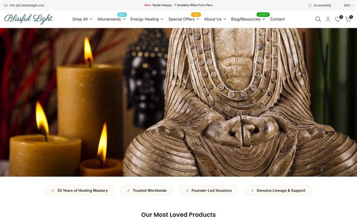 Captură de ecran a blissfullight.com