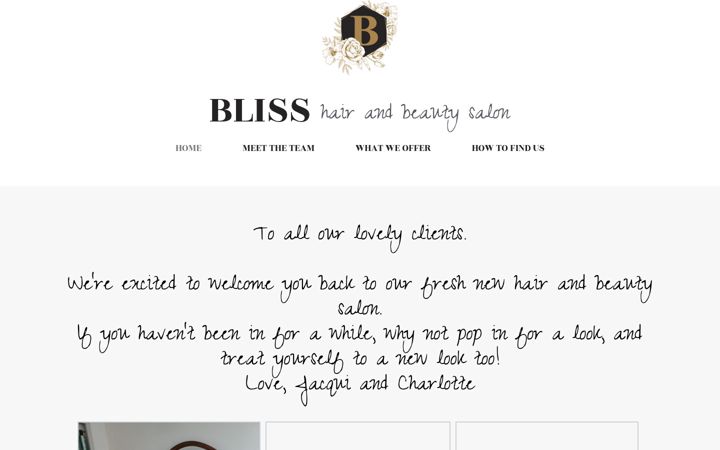 Screenshot of blisshairandbeauty.co