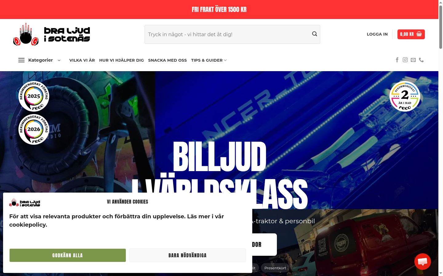 Screenshot des Einwilligungsbanners vor jeglicher Interaktion