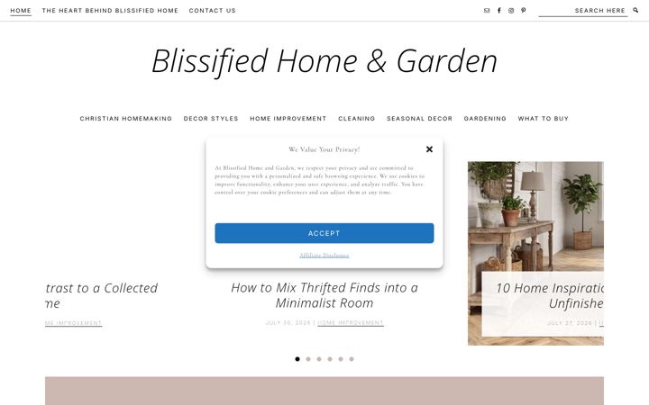 Screenshot of blissifiedhomeandgarden.com