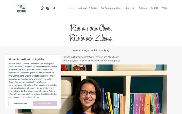 Screenshot ta' blissinplace.com