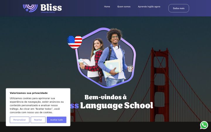 Screenshot ta' blisslanguageschool.com.br