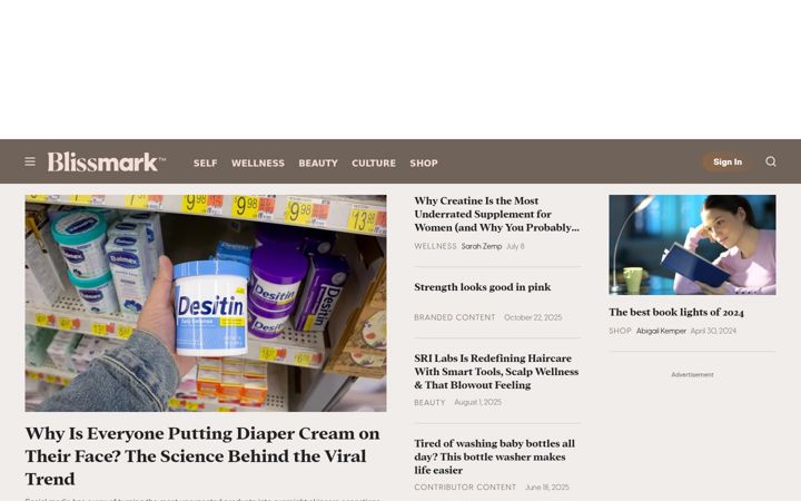 Screenshot of blissmark.com