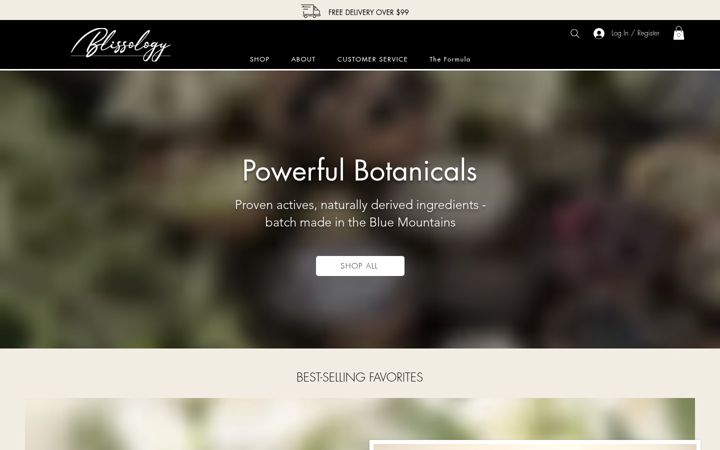 Screenshot ta' blissology.com.au