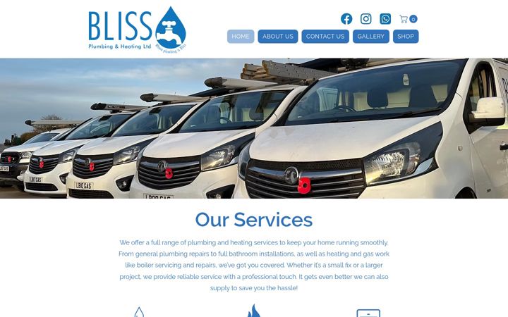 Screenshot ta' blissplumbing.co.uk