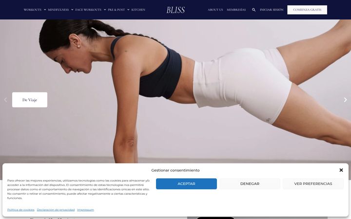 Screenshot van blisstheconcept.com