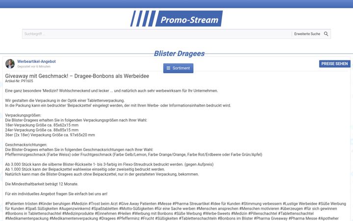 Képernyőkép: blister-dragee.de