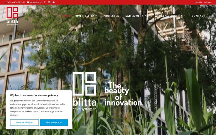 Screenshot von blitta.nl